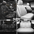 CAR PASS All White Bling Diamond Leather Car Seat Covers Full Sets,Waterproof Shining Glitter Sparkly Crystal Universal Fit for Automotive Truck SUV Cute Women Girl Airbag Compatable,Sliver Rhinestone