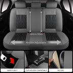 Leather Car Seat Covers,Car Seat Protector Waterproof,Seat Covers Full Set, Car Seat Protectors 5 Seats,Automotive Seat Covers Fit Most Cars Grey&Black