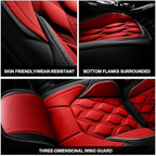 AOMSAZTO Car Seat Covers,Full Set 5 Seats Custom Fit for Honda Ridgeline 2006-2025,Faux Leather Automotive Cushion Covers Seat Protector,Airbag Compatible Waterproof (5 Seats Red)