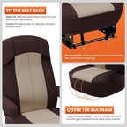VALUN RV Seat Covers (Brown 2 Pack) – Captains Chair Seat Covers for RV Captain Chair & Motorhome Chairs, Universal Fit RV Chair Covers for Camper, Trailer, Van, Protects Against Dirt, Spills & Wear