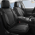Car Seat Covers, Breathable & Waterproof Faux Leather Automotive Seat Covers for Cars SUV Truck Sedan, Universal Anti-Slip Driver Seat Cover with Backrest (2 PCS Front Seat, Black)