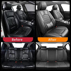 Fit Crosstrek Car Seat Covers for Subaru Crosstrek 2016-2025 2026 - Upgraded Premium Waterproof & Breathable Leather, Airbag Compatible, All-Weather Seat Cushion Protector (Full Set, Black)