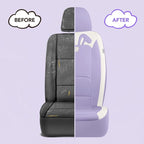 PIC AUTO Car Seat Covers, Cute Rabbit Premium Purple Leather Seat Covers, Universal Fit Front Seat Covers for Cars, Trucks, SUVs, Soft & Wear-Resistant Auto Interior Protection with Airbag-Compatible