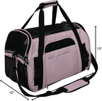 EliteField Soft Pet Carrier (3 Year Warranty, Airline Approved) Soft Sided Dog Puppy Cat Carrier Travel Bag (X-Large: 21" L x 12" W x 13" H, Pink)