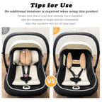 Adjustable Travel Pillow for Infant, Portable Baby Head Neck Support Pillow for Car Seat and Stroller, Banana Travel Headrest Pillow for Infant, Comfortble Toddler Neck Pillows for Pushchair, Brown