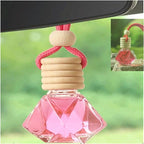 Red Car Air Freshener 8ML Car Perfume Glass Pendant 2PCS with 20ML Spare Natural Perfume Decoration Car Perfume Air Freshener (Ocean Blue)