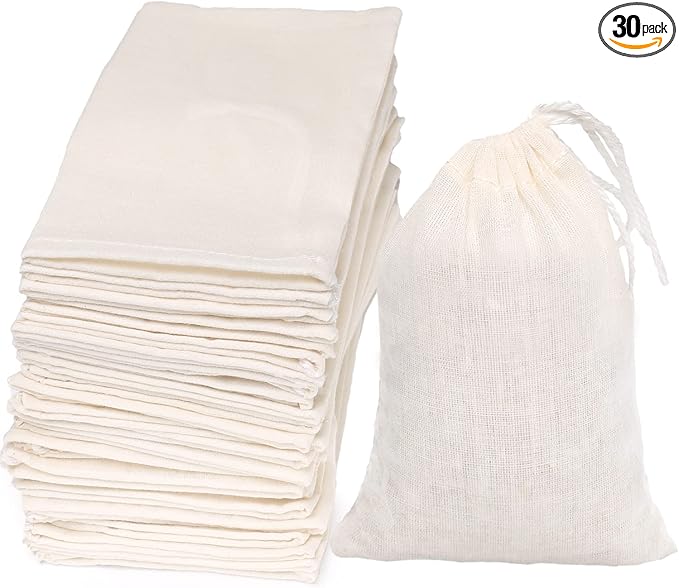 Limko Cotton Bags Muslin Bags Sachet Bag for Home Supplies (4x6 Inch (30 Pack))