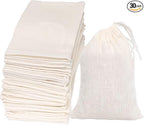 Limko Cotton Bags Muslin Bags Sachet Bag for Home Supplies (4x6 Inch (30 Pack))