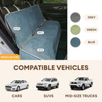 FUNNY FUZZY Dog Car Seat Cover for Back Seat, Waterproof, Scratchproof Car Seat Protector for Dogs Nonslip, Dog Back Seat Covers for Cars, Trucks and SUVs, Back Seat(18.1''W x 53''L×22" H)