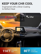 Proadsy 2026 Upgrade Front Windshield Sun Shade Foldable Sunshade Protector Custom Fit 2018-2023 CH-R C-HR CHR, XLE Premium CUV Winter Accessories