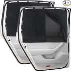 Car Window Shades, 2 PCS Magnetic Double Layer Auto Sun Shade for Side Windows Privacy Full Covers/Half Shade Options Back Car Window Curtains for Baby Protection