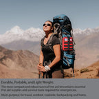 First Aid Kit,Survival Gear Outdoor Tactical Gear Set Military Grade Molle System for Camper Travel Hunting Hiking and Adventures（RED）