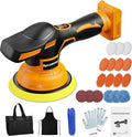 Cordless Buffer Polisher Kit For DEWALT 20V LI-ION Battery.6-Inch Orbital Buffer Polisher with 8 Variable Speed with 25pcs Polishing Accessories, for Car Polishing/Waxing (Tool Only)