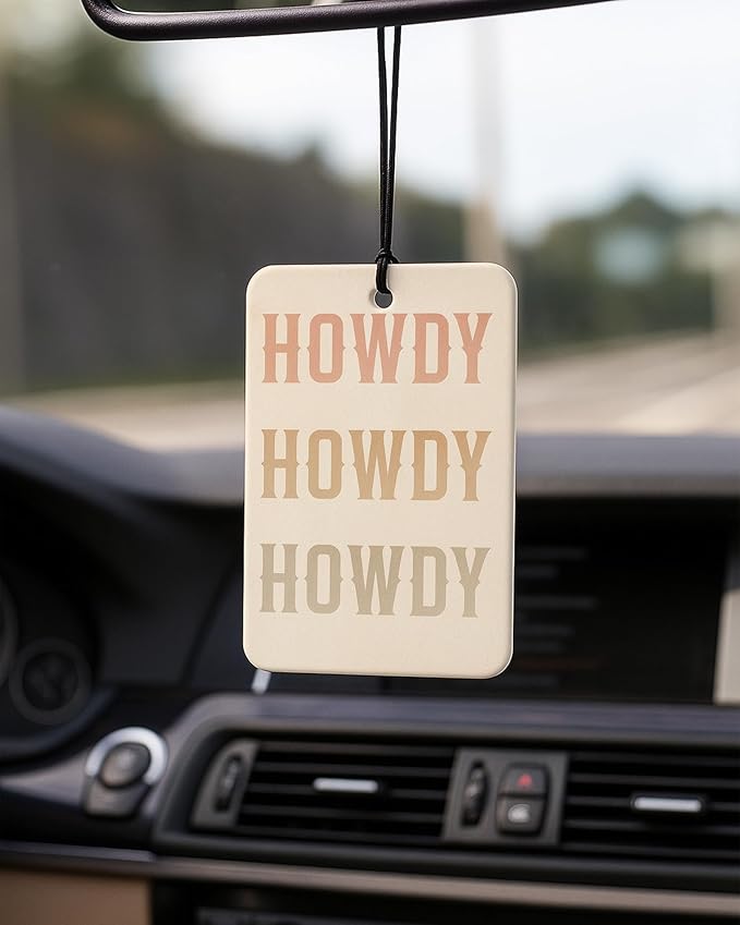 Preppy Western Car Air Freshener 4 Pcs Coconut Scented, Pink Bow Cowgirls Boots Hat Car Accessories Mirror Decor for Women, Western Hanging Air Freshener for Cars Closet Drawer Books