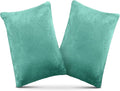 2 Pack Small Pillow, Memory Foam Mini Pillow 11 X 7 Inches for Travel, Sleeping, Nap and Neck, Knee, Lumbar Support, Tiny Cushion for Pet, Dogs (Teal Green)