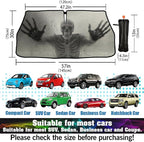 Socira Ghost Skull Car Windshield Sunshade Umbrella Foldable Horror Umbrella Funny Sun Shade Windshield Cover Creepy Skeleton Sunshade Skull Car Accessories Keeps Cool (57" X 30")