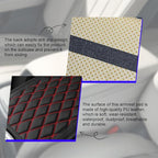 Car Center Console Cover, Scratch-Resistant Leather Vehicle Armrest Seat Storage Box Protector Cushion, Comfortable Automotive Interior Armrest Pad Mat, Universal Fit (Black/Red)