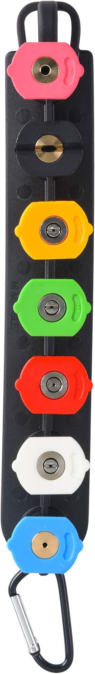 M MINGLE Pressure Washer Tips Set with Nozzle Holder, 7 Nozzle Tips, 1/4 Inch Quick Connect, 4000 PSI