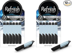 Refresh Your Car Air Freshener, Odor Eliminator, Set of 6 Auto Dual Scent Vent Sticks, Lightning Bolt and Ice Storm Scent, Refresh Your Car (Pack of 2)