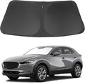Windshield Sun Shade Compatible with Mazda CX-30 2019-2024 2025 2026 CX30 Accessories Foldable Sun Visor Protector Sunshade Blocks Rays & Heat