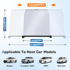 Retractable Windshield Sun Shade Automatic Sunshade for car with 99% UV Heat Protection, 420D Fabric Keep Cool & Protect Interior, Universal Adjustable Fit for Cars Trucks SUVs (Not for Large Trucks)