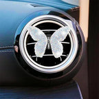 Dotesy 2Packs Bling Bling Butterfly Air Vent Clips Crystal Butterfly Car Air Fresheners Vent Clips Diamond Cute Car Interior Decor for Women (AB Colorful)