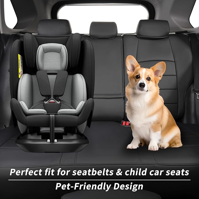 coverdream 2026 Rav4 Seat Covers Custom Fit for 2026 Toyota Rav4 Hybrid (LE,XLE Premium) SUV,Full Set Luxury Waterproof Leather Car Seat Protector
