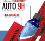 Glidecoat Auto 9H Ceramic Coating 50ML - Ceramic Coating Kit - Professional Protection with Easy Application! High Gloss - Extremely Hydrophobic