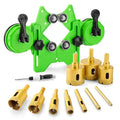 Diamond Hole Saw Kit, 10 PCS Tile Brazed Drill Bits Set with Double Suction Cup Guide, 6-50 mm Dry/Wet Hole Saws for Ceramic, Glass, Porcelain, Marble, Granite