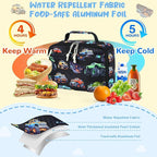CAMTOP Lunch Box Kids Boys Insulated Lunch Cooler Bag Reusable Lunch Tote Kit for School Travel