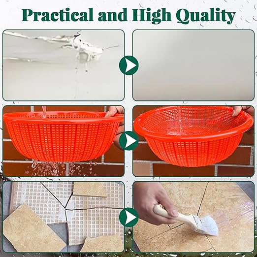 2Kg/70.5Fl.oz Invisible Waterproof Agent Indoor&Outdoor Waterproof Coating Set Transparent Liquid Sealant with Wooden Brush Resistant Work Gloves Putty Knife Cut Paint Roller