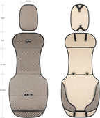 Breathable Car Seat Cover,Luxury Front Seat Cover,Durable and Non Slip,Polyester Silk Material, Universal Car Seat Cushion,Suitable for All Seasons,Airbag Compatible (Beige，1PC)