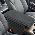KAELTHAS Comfortable Car Center Console Cushion Armrest Dog Cat Paws Protect Cover Non-Slip with 2 Storage Bags for Cars SUVs CUVs Interior Accessories (Black, Long Narrow)