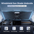 Autorder Windshield Sun Shade Umbrella for 2017-2024 Nissan Rogue Sport Accessories,Upgraded Ice Crystal Material,Easy Setup Umbrella Sunshade for Car Windshield,100% Sun Blocking(Not for Rogue)