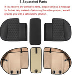 Black Panther Luxury PU Leather Rear Bench Car Seat Cover Adjustable Length (49-55'') Fits 90% Standard 5 Seats (Sedan SUV), for Seat Bottom Only, Triangle Quilting Design, Beige