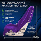 Dri Seats Waterproof Car Seat Cover – Premium Sweat Towel with Slip Resistant Backing for Front Seats in Cars, Trucks, SUVs – Universal Seat Covers & Liner, Easy Install (Purple, Large)