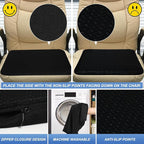 Gel Seat Cushion for Long Sitting-Two Sizes Gel Cushion(Thick＆Large)19"x17.5"x2.8"/38"x17.5"x1.4"(Fold/Expand), Pressure Relief Cushion for Office Chair, Egg Cushions for Wheelchair, Gel Pad for Car