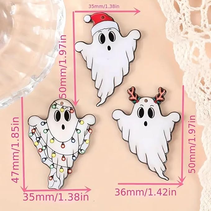 Halloween Ghost Car Diffuser Vent Clip - Cute Interior Decor for Women (3 Pcs)