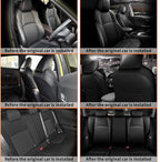 AOMSAZTO Custom Fit for Toyota CHR 2018 2019 2020 2021 2022 Full Set Faux Leather C-HR Seat Covers Compatible Airbag Black