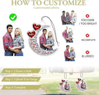 Personalized Valentine's Day Car Air Freshener with Pictures, I Love You, Drive Safe, Fun Couple Gift, Hanging 2Pack