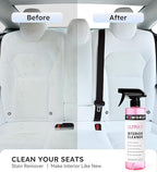 Premium Car Interior Cleaner (17oz Brush + Towel) | Interior Car Cleaner for Leather, Vinyl, Glass & Plastic | Residue-Free Matte Finish for Upholstery, Dash, Trim & Screens - Safe on All Surfaces