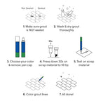 Grout Pen Tile Paint Marker: Waterproof Grout Paint, Tile Grout Colorant and Sealer Pen - Narrow 5mm, 2 Pack with Extra Tips (7mL) - Winter Grey