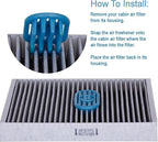 Pureflow Cabin Filter Air Freshener with Odor Eliminator - Fits on Most Car, Truck, and SUV Cabin Air Filters - Fresh Linen (Pack of 2)