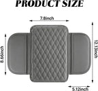 Car Center Console Cover, Upgraded Microfiber Car Armrest Cover Cushion, with 2 Storage Bags Scratch, Resistant Leather Cars Armrest Storage Box Universal Vehicles Accessories (Gray)