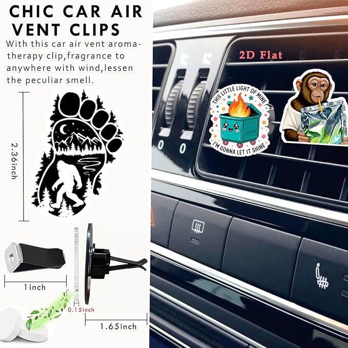 Cute Car Air Freshener Clips Bee Car Vent Clips Bee Cars Scents Cologne Air Conditioner Clip Auto Vent Interior Decoration Cars Accessories Bees Gifts for Men Women,Friends