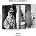Funny Chicken Bathroom Air Freshener 4 Pcs, Black and White Farm Animal Rooster Hanging Scents Air Freshener for Women Men Gifts, Chicken Lover Gifts Scented Car Accessories Decor for Bathroom