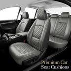 Fit RLX Car Seat Covers for Acura RLX 2013-2020 - Premium Leather, Waterproof, All-Weather, Airbag Compatible, Anti-Slip, Breathable, Easy Install, Seat Protectors, Full Set, Gray