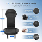 Coverado Cooling Car Seat Cushion, 12V-24V Ventilated Seat Pad with 8 Turbo Fans, 3-Speed Adjustable Dual Blowing & Suction Cooling Cushion, Universal Fit for Car SUV Truck Van All Vehicles, Black