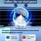 Robot Intelligent Aromatherapy Machine, Smart Cute Robot Car Air Freshener - Fine Spray/Fillable/Four-Gear Adjustment/Vibration Sensing/On-Off/Large Capacity Long-Lasting Fragrance/V3 (Blue, Ocean)