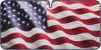 Motor Trend USA Americana Flag Car Windshield Sun Shade for Front Window, Foldable Car Sun Shade with Patriotic Graphic, Collapsible Sun Visor Sunshade for Cars Windshield (Medium 65" x 33")